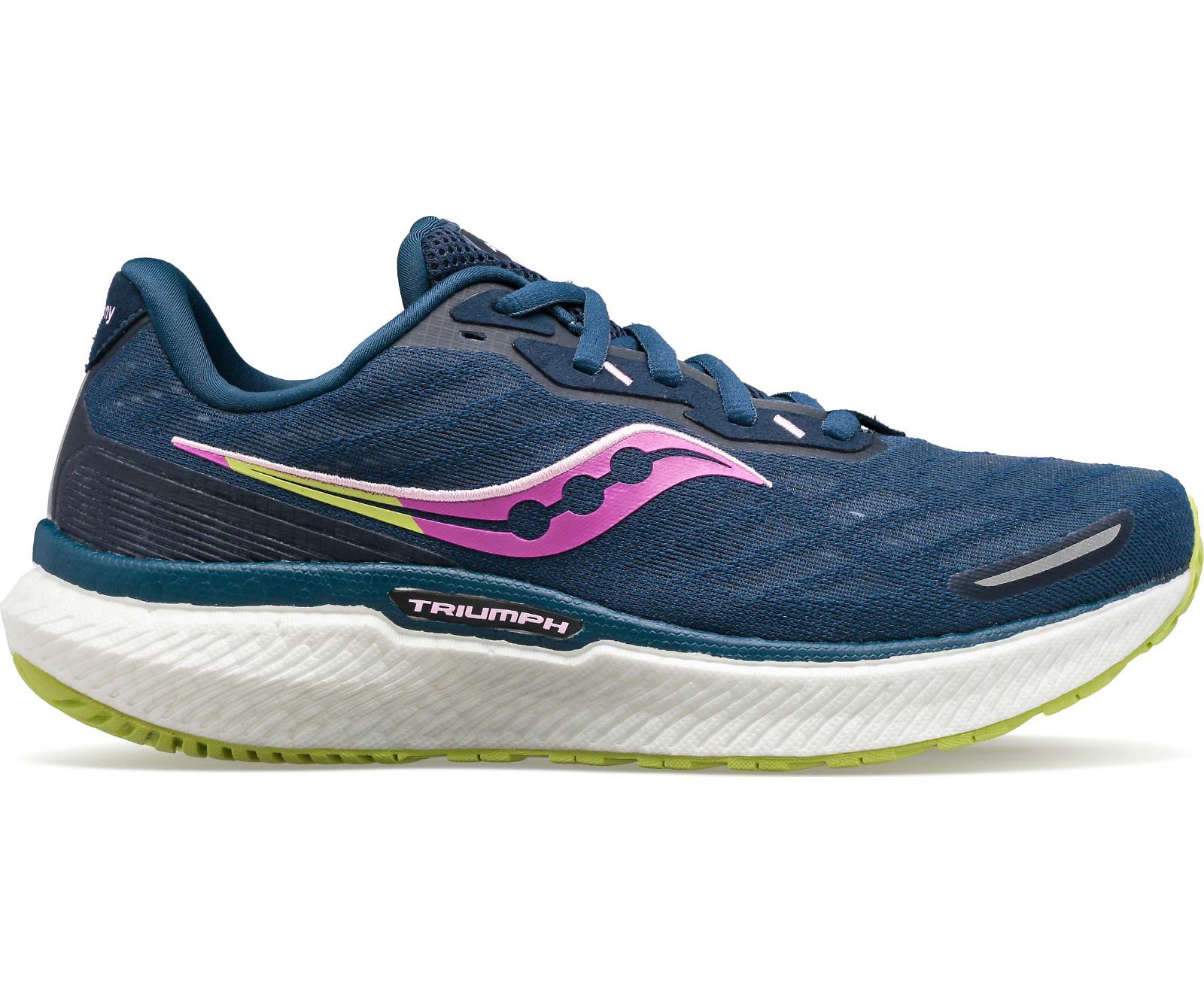 Saucony Triumph 19 Women\'s Running Shoes Navy / Green | Canada 211EBCX